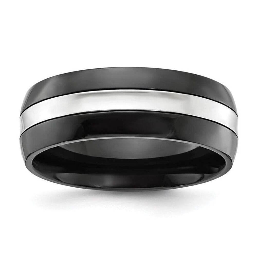 Chisel Cobalt Polished Black Ip-Plated 8mm Band - image 7